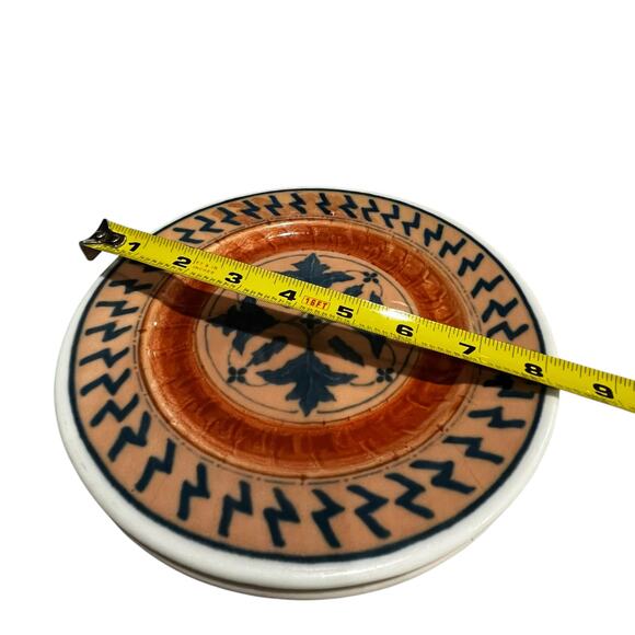 2- Lamberton Scammell China Dessert Plates Aztec Pattern 8 1/4” - Picture 5 of 7